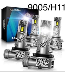 𝐇𝟏𝟏 𝟗𝟎𝟎𝟓 Light Bulbs Combo - 400% Upgraded Brighter 6500K Cool White, Fanless Light, 1:1 Design, Plug and Play, 𝐇𝟏𝟏/𝐇𝟖/𝐇𝟗 𝐇𝐁𝟑 Automot