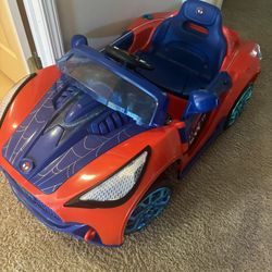 6V Spider-Man Super Car, a battery-powered ride-on toy for kids. 