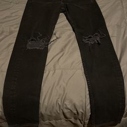 Rag & Bone Black Ripped Jeans 