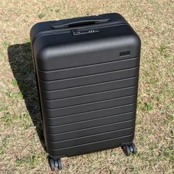 Away The Carry-On Luggage Jet Black Hardshell Spinner Suitcase - New