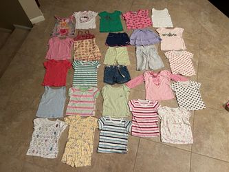 Clothes 2T 27 items girls toddler dresses shirts pants shorts skirts