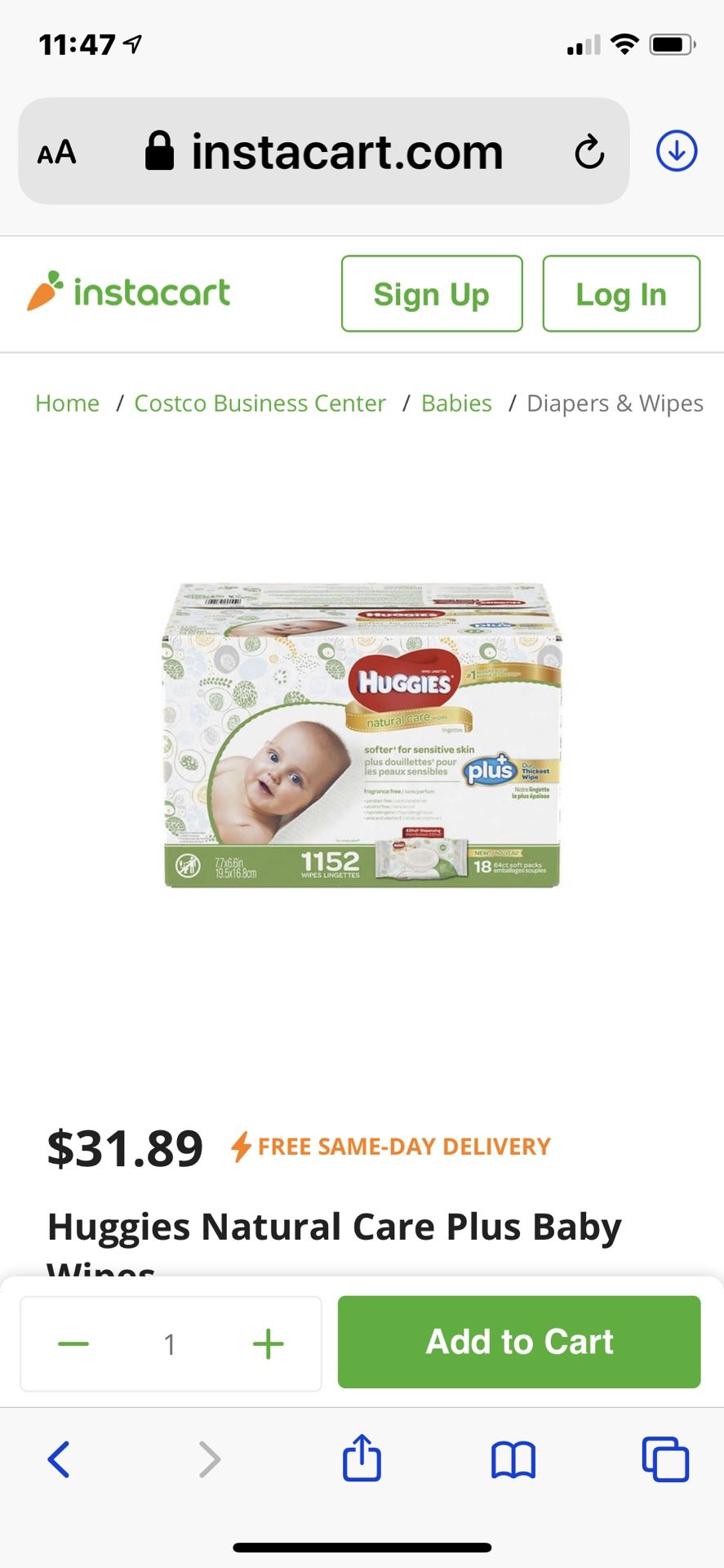 HUGGIES NATURAL CARE PLUS BABY WIPES