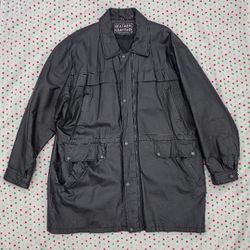 Men's 2XL Heavy Duty Vintage Leather Limited Long Coat