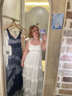 Altar'd State White Tierd Maxi Dress