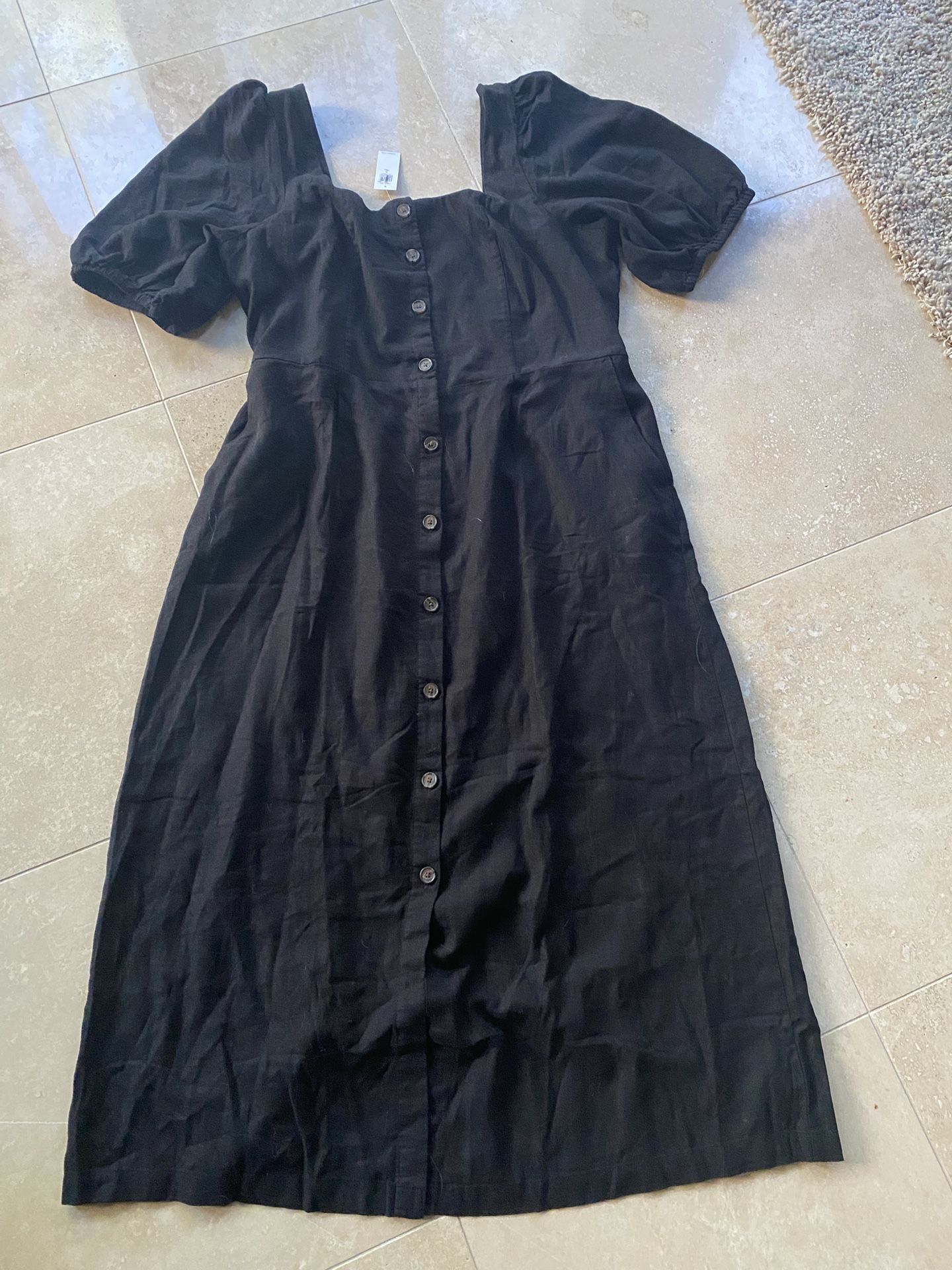 Old Navy Linen Dress Womens
