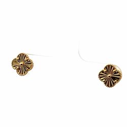 Woman’s Ladies 14k Yellow Gold Clover Stud Earrings GP3129631
