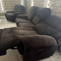 3 Pc Power Reclining Sofa Set