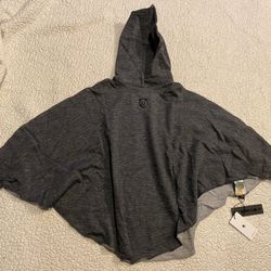 Bat Shirt Hooded Charcoal Girls 6T Poncho