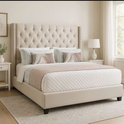 King tall bed with mattress memory foam