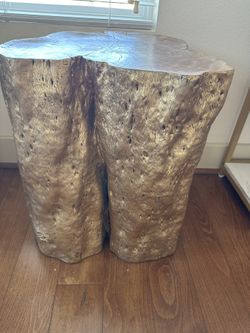 HD Buttercup Dixon Gilt Teak Side Table