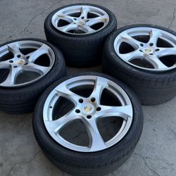 19” Porsche 991 911 OEM Factory Silver Wheels Tires Widebody Rims