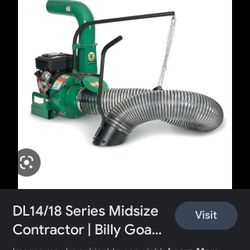 USED 14 Hp Billy Goat Leaf Loader W/ Hanger Kit (blown Engine)