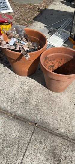 Large Terracotta Flower Pots Set of 2