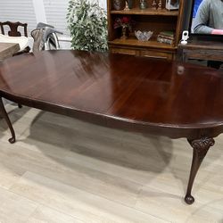 Dining Table, 6 Chairs 1983 Solid Cherry Wood 