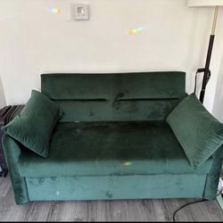 Emerald Velvet Sleeper Sofa Bed – Mercury Row (57”)