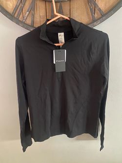 Fabletics Black Quarter-Zip Pullover