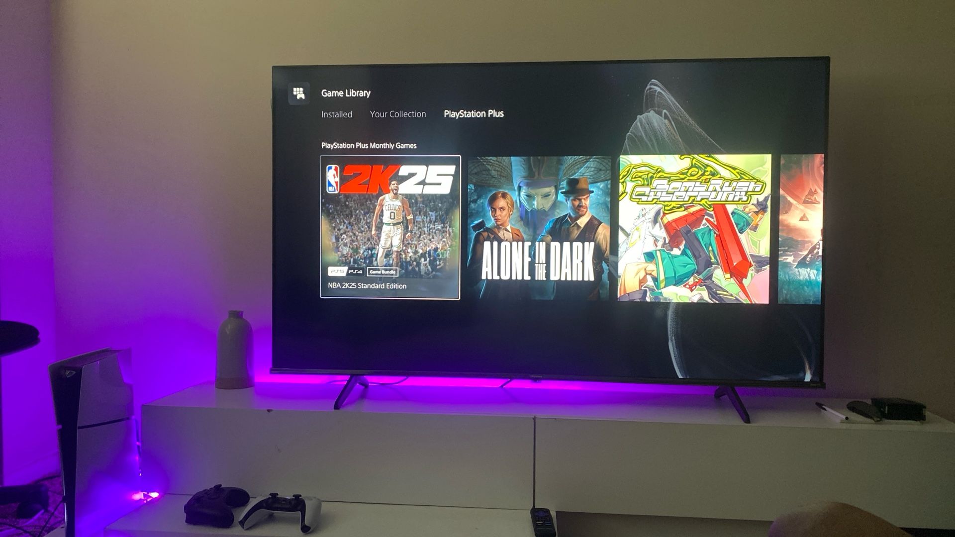 PS5 Digital Edition with Hisense ROKu tv 55inch