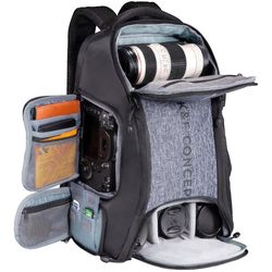 K&F CONCEPT Camera Backpack,25L Large Capacity Camera Bag for Photographers with Raincover and 15.6 Inch Laptop Compartment Compatible for Canon/Nikon