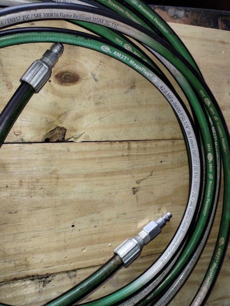 25' Hydraulic Hose 4M2T MegaFlex 6000 PSI 1/4