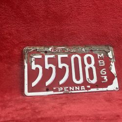 🚘 1963 Pennsylvania License Plate