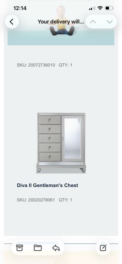 Silver light up dresser/amour/gentleman’s chest