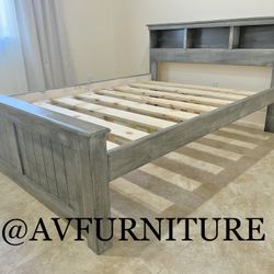 Solid Wood Queen Bed Frame 
