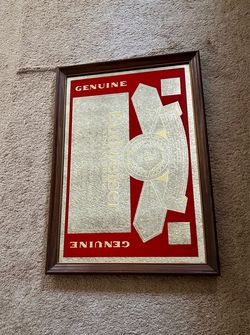 Vintage 1980s Budweiser "King of Beers" Advertising Mirror