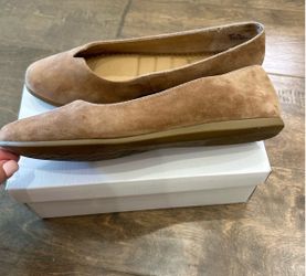 Tan Suede Women's Ballet Flats