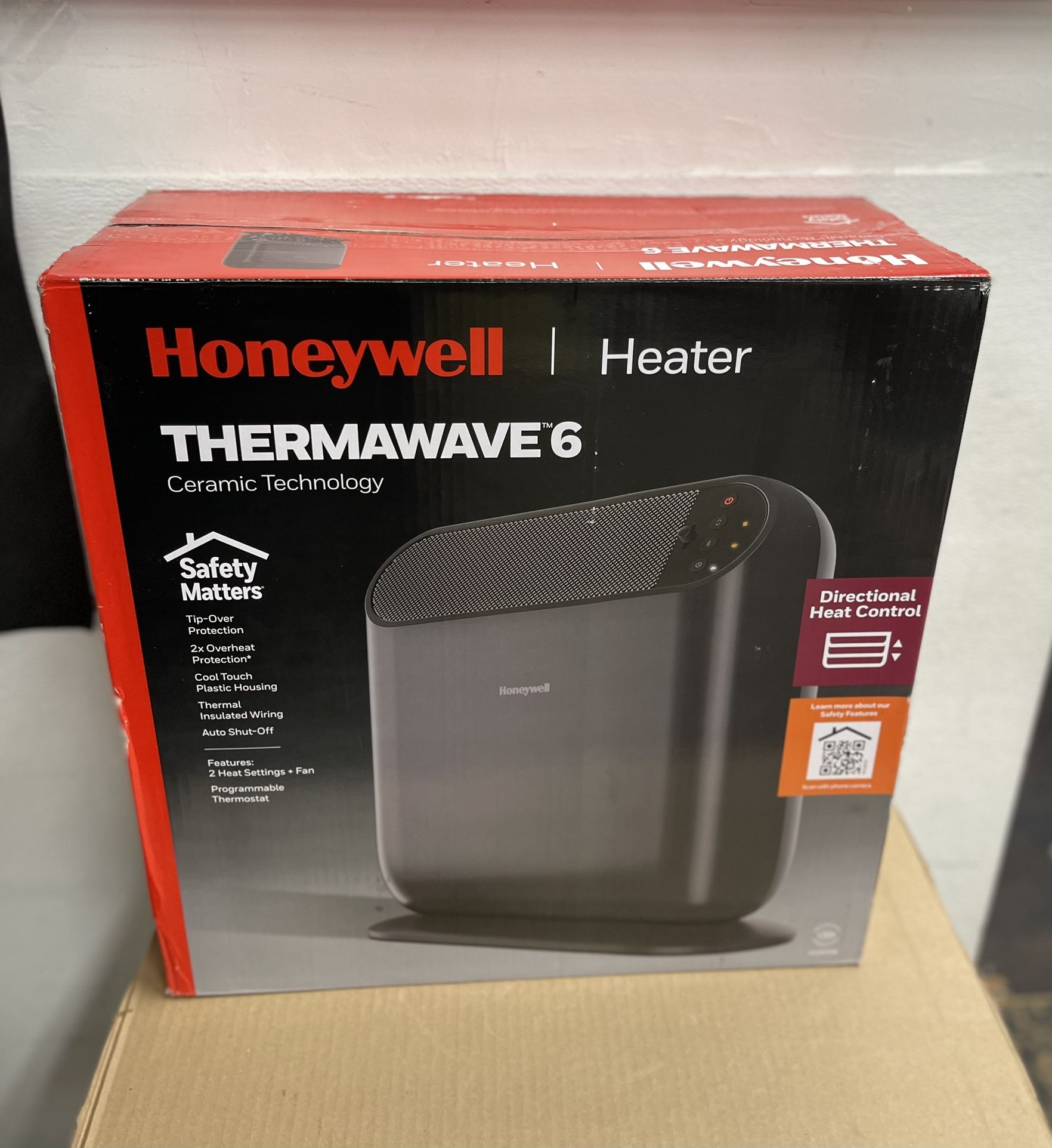 Honeywell Space Heater Thermawave6 In Bkack