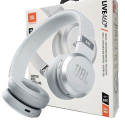 JBL Live 460NC Wireless On-Ear Noise-Cancelling Headphones - White