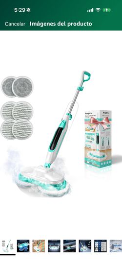 Trapeador de vapor con almohadillas giratorias