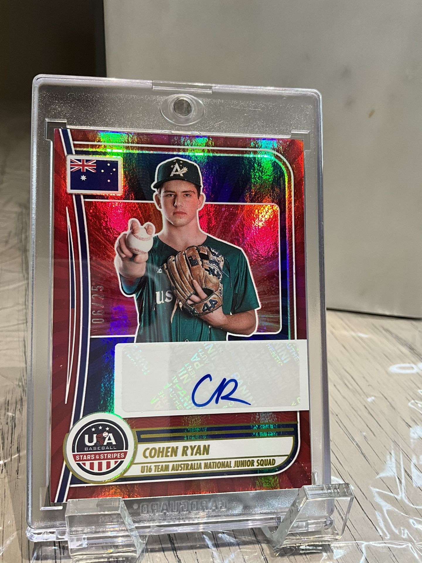 2025 panini star and stripes cohen ryan auto aus-cr
