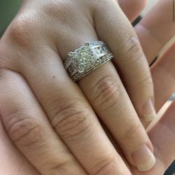 💍💍 Beautiful 3 Carat Diamond 10k White Gold Engagement Wedding Ring Size 7 💍 Possible Trades