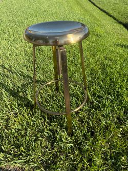 Metal Bar Stool with Footrest Height Adjustable