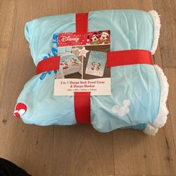 Disney 2 In 1 Sherpa Blanket & Duvet Cover 