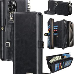 iPhone 15 Pro Wallet Case with Card Holder 
