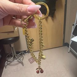 Coach Gold Charm Keychain