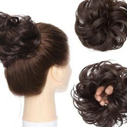 Women's Bun Extensions Curly Wavy Messy Bun Extensions Elastic Synthetic Ponytail Extension Ponytail Extensions for Women