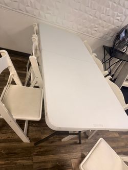 Resin chairs and tables