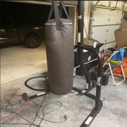 100 Pound Everlast Heavy Bag with Stand