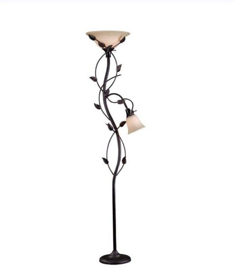 Kenroy Home Ashlen 72 in. Oil Rubbed Bronze Mother and Son Torchiere