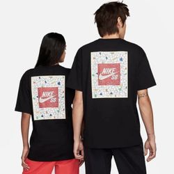 Nike SB Mosaic Tile T-Shirt Black Fj1157 010 Size XL