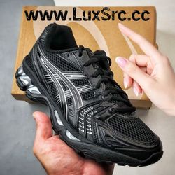 Asics Gel-Kayano 14 Black and Silver Running shoes