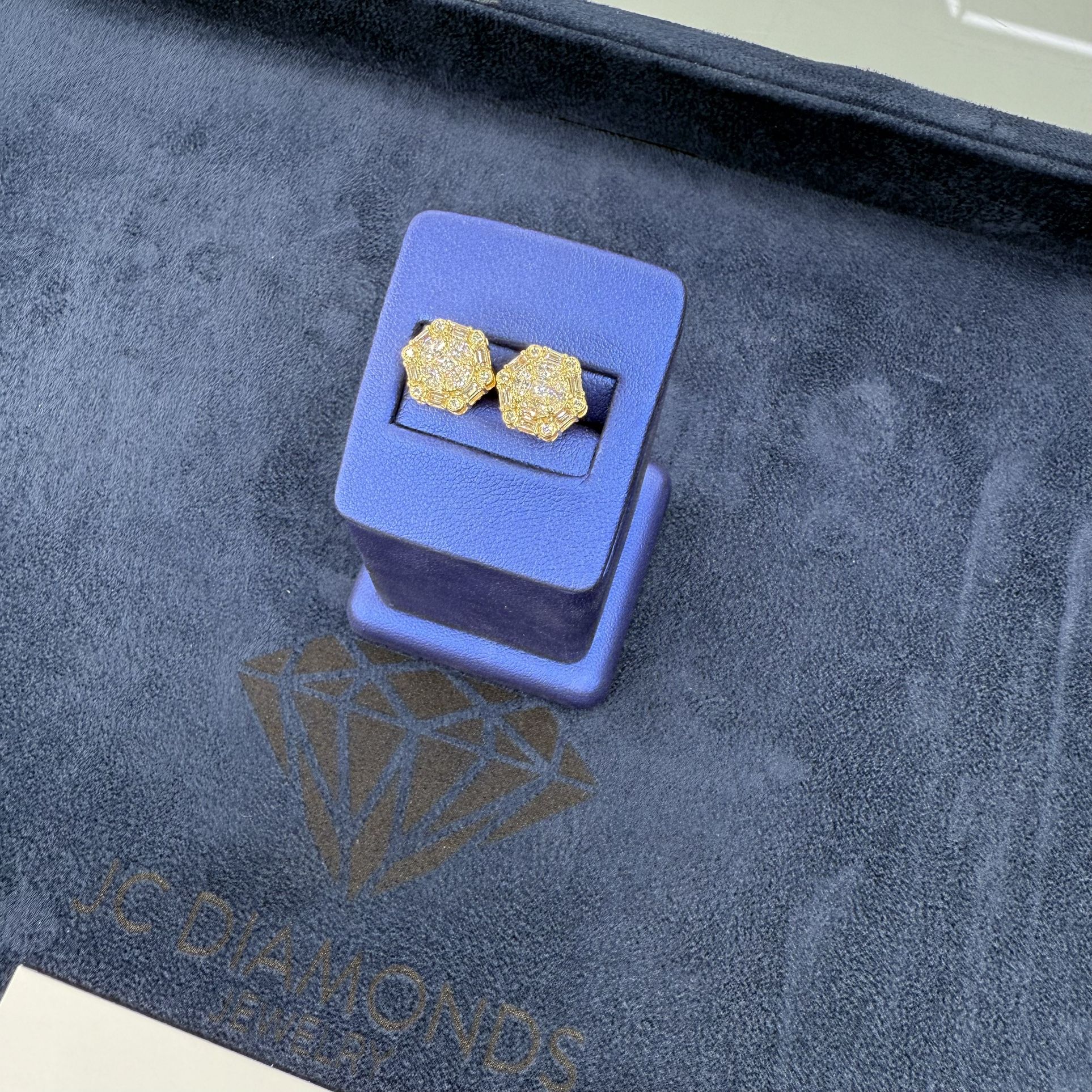 Earrings Gold 10k Diamonds Real
