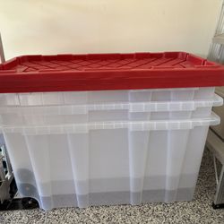 (3) 70 Gallons Storage Container With Wheels