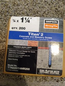 1 1/4 concrete screws