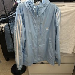 ADIDAS. ( THE RUN JACKET)  Sky Blue 