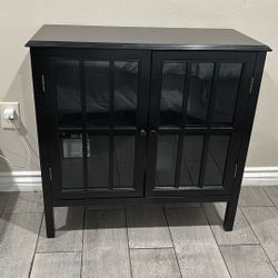Glass door Accent Cabinet Storage 