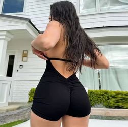 Backless Playsuits Women Sports Fitness