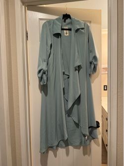 Forever 21 Drape Front Trench Coat - Small